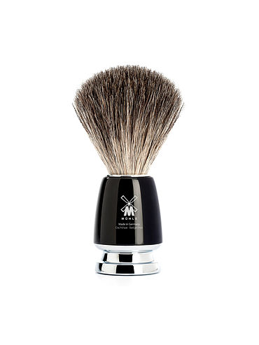 Muehle - Rytmo Blaireau - Pure badger - Résine Noir
