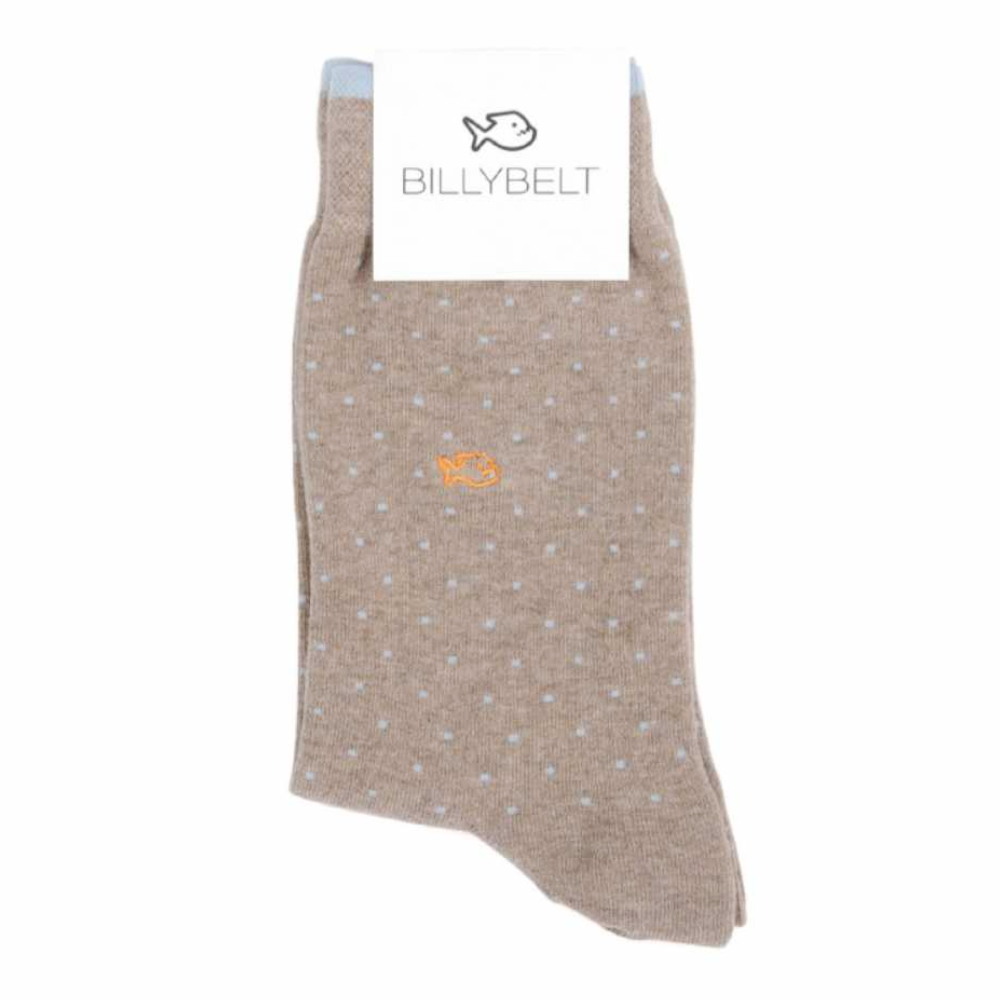BillyBelt - Chaussettes en coton peigné Square - Taupe