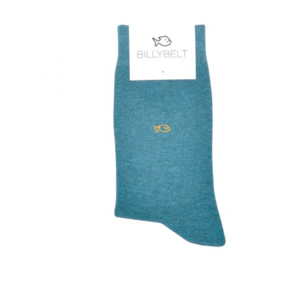 BillyBelt - Effen katoenen sokken - Olie Blauw