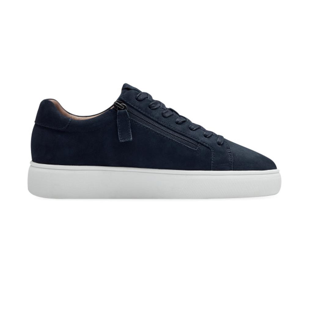 Tamaris - Sportschoen - Marineblauw Leer - Maat 40