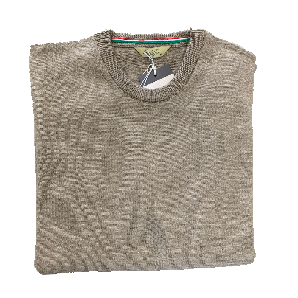 Galiffa - Biscuit Brown Pullover - Round collar - 2XL