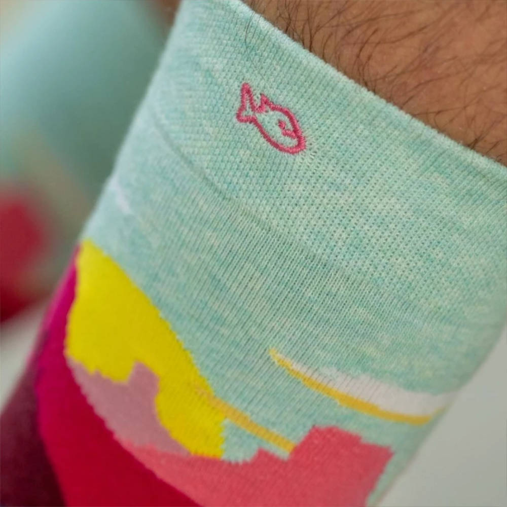 BillyBelt - Combed cotton patterned socks - Brice Canyon