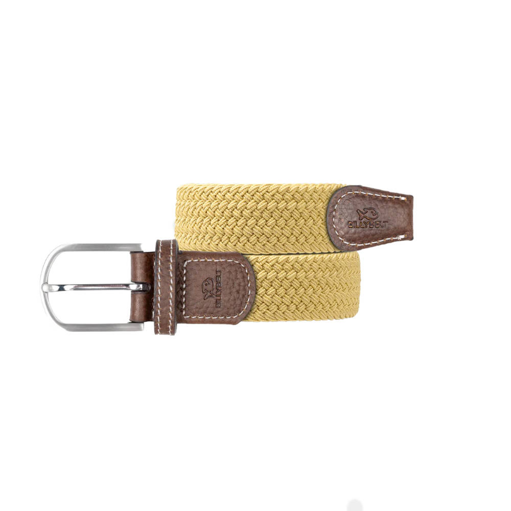 Billybelt - Ceinture tressée élastique - Jaune Curry - Taille 2