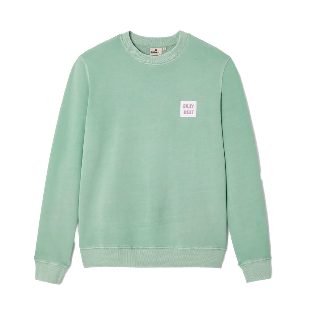 BillyBelt - Sweatshirt en coton biologique 400 gr - Vert d'eau - XL