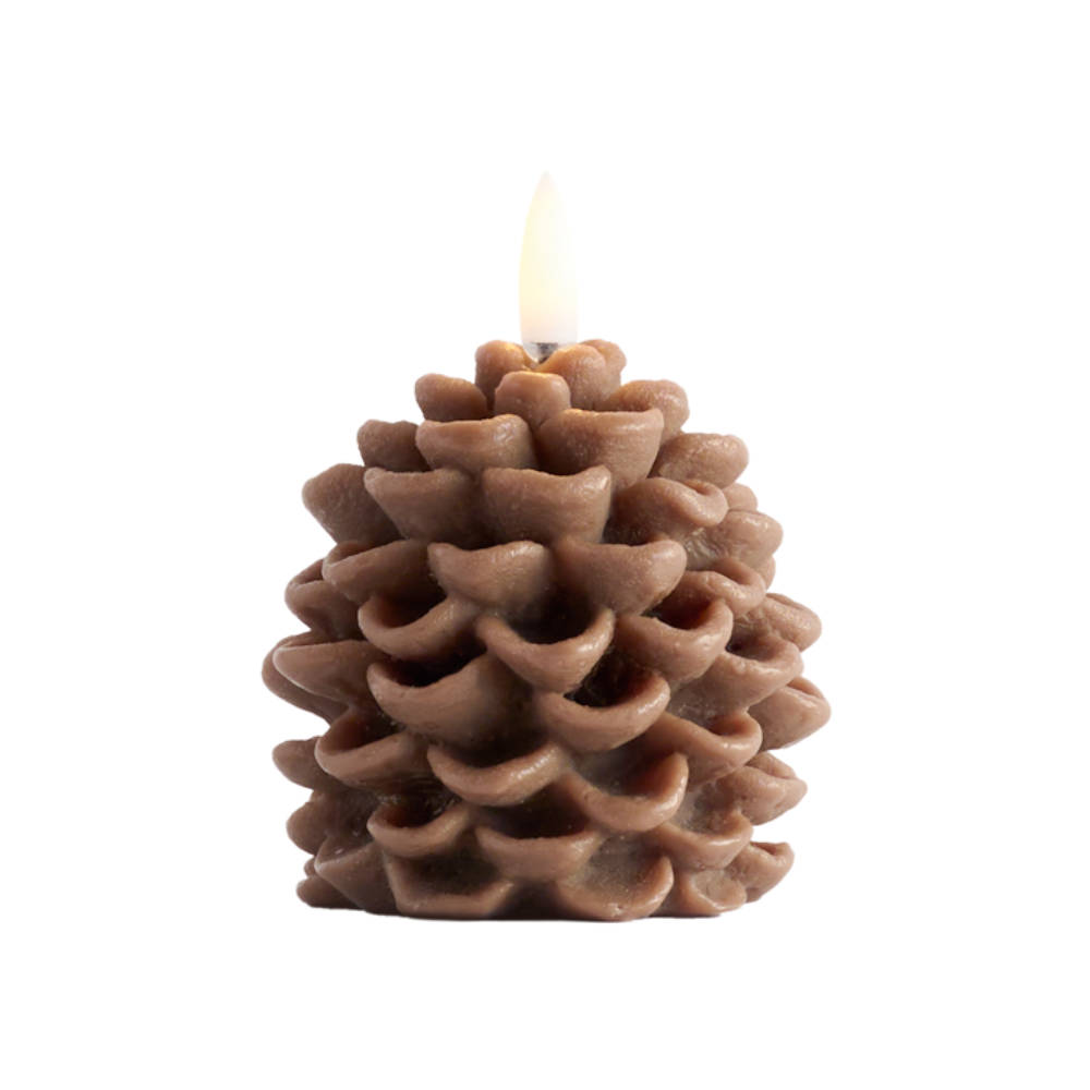 Uyini - LED candle Pine cone - Brown